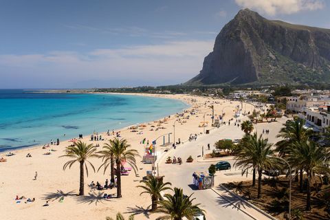 Weißer Sandstrand von San Vito lo Capo, Westsizilien