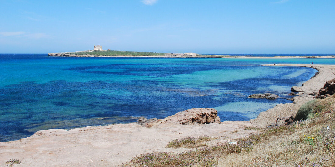 The sea at Capo Passero on the ride from Ispica to Marzamemi