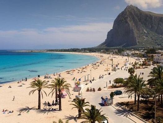 The beach of San Vito Lo Capo in western Sicily
