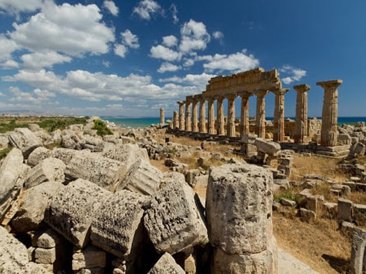 Greek temple at Selinunte, end of the Marsala – Selinunte stage