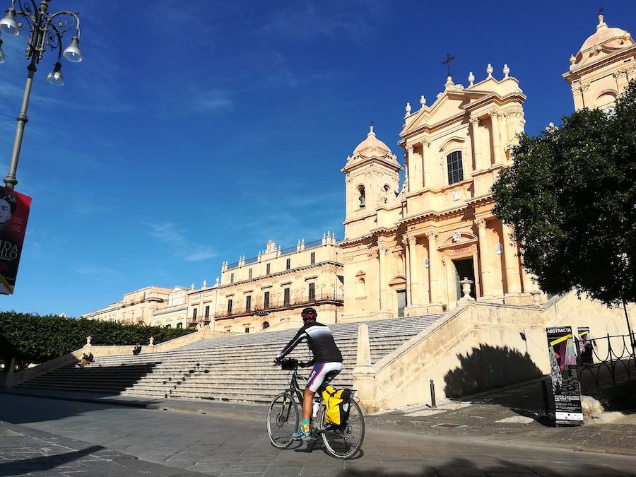 Cathedral of San Giorgio in Ragusa Ibla, start of the Iblei Loop bike tour