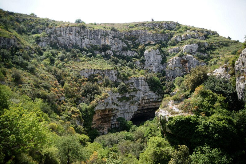 Rock-cut tombs of the Pantalica necropolis, UNESCO site on the Iblei Loop